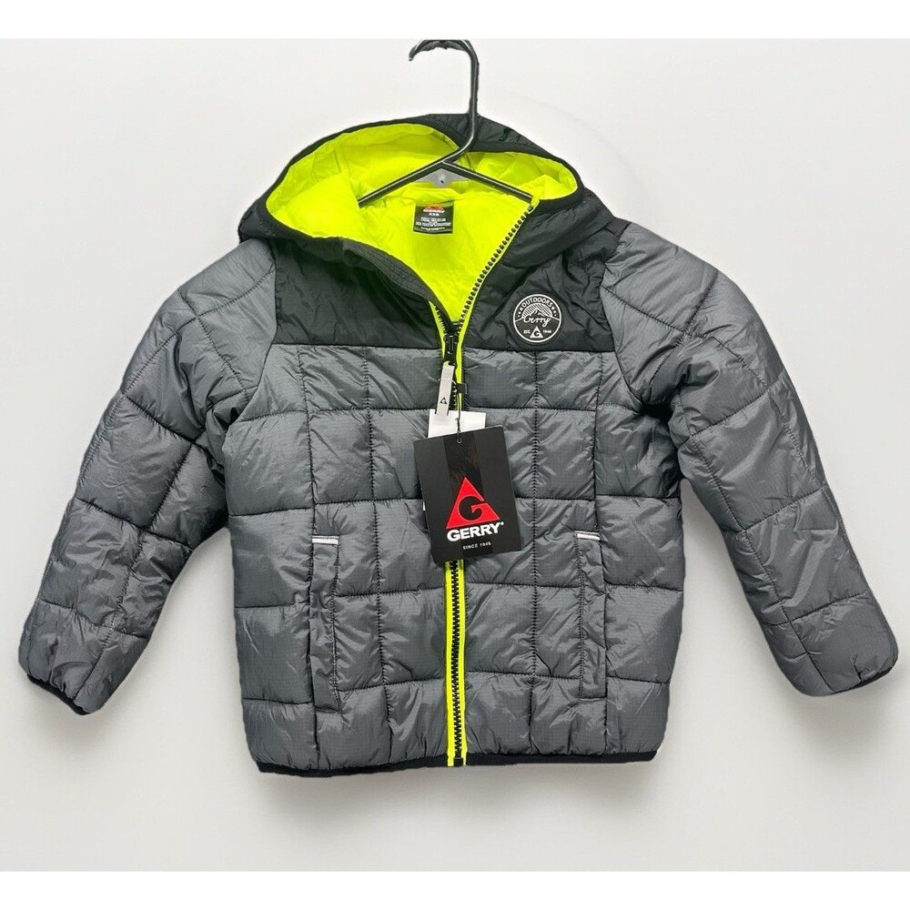 Gerry Boys Torque Puffer‎ Jacket Size Small  Water-Resistant Insulated Iron Gray